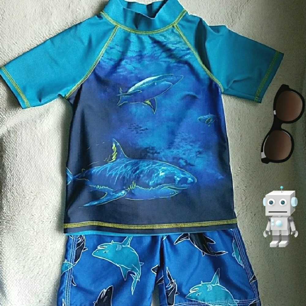 Boy Toddler Matching swim set, size 3T